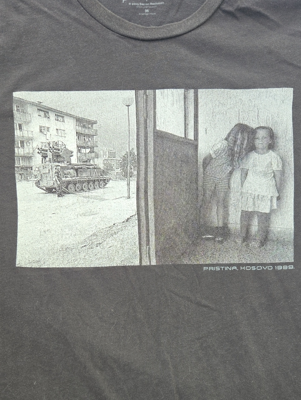 Men's/Unisex Art Tshirt Created By Me, Silkscreen Of 1 Of My Photos, Kosovo War - Picture 5 of 7